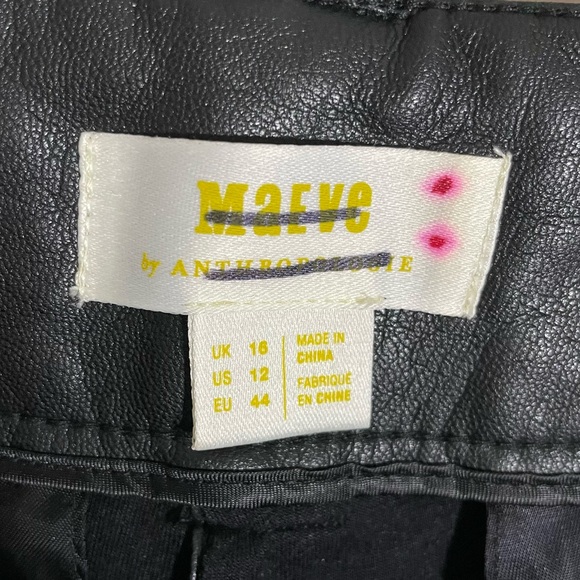 Anthropologie The Naomi Wide Leg Flare Pants Faux Leather - Picture 8 of 8